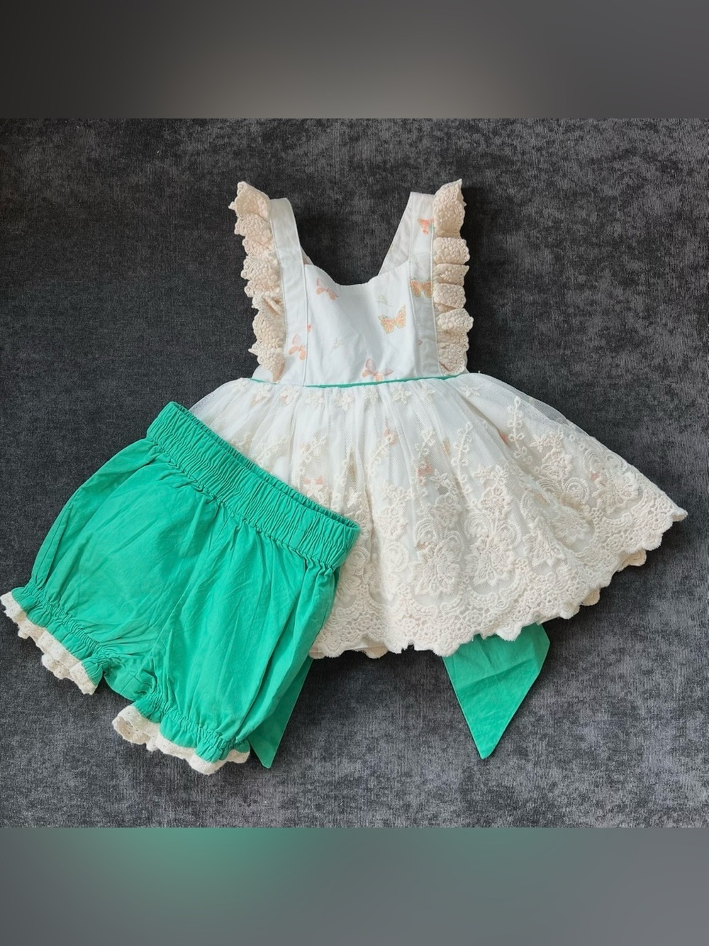 Love & Grow Girls Beautiful Butterfly Tunic Set Size 12 Months